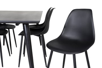 Balisa Spisegruppe 180 cm inkl. 6 Ypas Stoler - Svart - Møbler - Bord - Spisegruppe