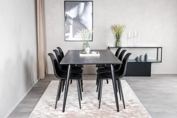Balisa Spisegruppe 180 cm inkl. 6 Ypas Stoler - Svart - Møbler - Bord - Spisegruppe