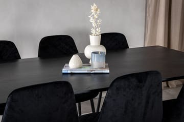 Balisa Spisegruppe 180 cm inkl. 6 Ypas Stoler - Svart - Møbler - Bord - Spisegruppe