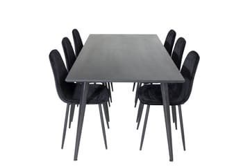 Balisa Spisegruppe 180 cm inkl. 6 Ypas Stoler - Svart - Møbler - Bord - Spisegruppe
