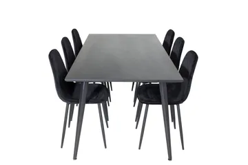 Balisa Spisegruppe 180 cm inkl. 6 Ypas Stoler - Svart - Møbler - Bord - Spisegruppe