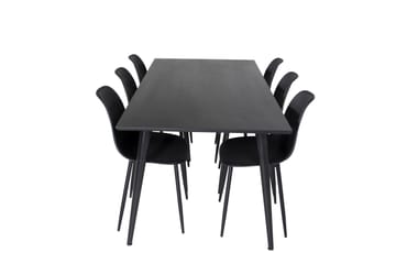 Balisa Spisegruppe 180 cm inkl. 6 Ypas Stoler - Svart - Møbler - Bord - Spisegruppe