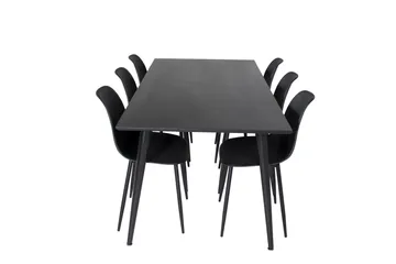 Balisa Spisegruppe 180 cm inkl. 6 Ypas Stoler - Svart - Møbler - Bord - Spisegruppe