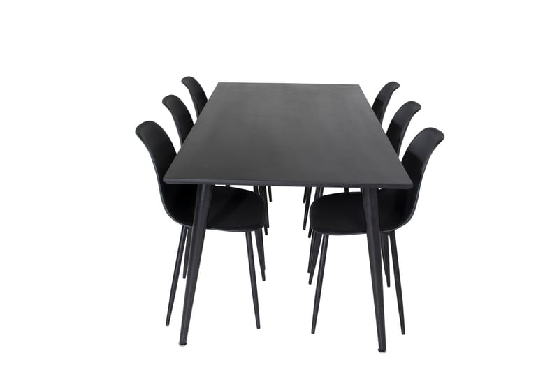 Balisa Spisegruppe 180 cm inkl. 6 Ypas Stoler - Svart - Møbler - Bord - Spisegruppe