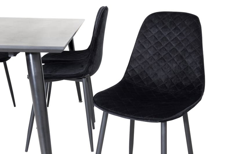Balisa Spisegruppe 180 cm inkl. 6 Ypas Stoler - Svart - Møbler - Bord - Spisegruppe
