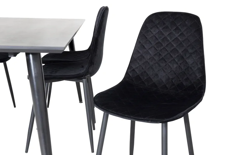 Balisa Spisegruppe 180 cm inkl. 6 Ypas Stoler - Svart - Møbler - Bord - Spisegruppe