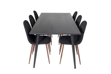 Balisa Spisegruppe 180 cm inkl. 6 Ypas Stoler - Svart/Brun - Møbler - Bord - Spisegruppe