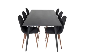 Balisa Spisegruppe 180 cm inkl. 6 Ypas Stoler - Svart/Brun - Møbler - Bord - Spisegruppe