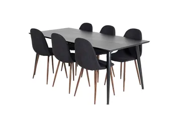 Balisa Spisegruppe 180 cm inkl. 6 Ypas Stoler - Svart/Brun - Møbler - Bord - Spisegruppe