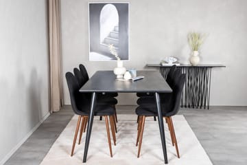Balisa Spisegruppe 180 cm inkl. 6 Ypas Stoler - Svart/Brun - Møbler - Bord - Spisegruppe