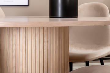 Biana Spisegruppe 100 cm Rund inkl. 4 Pontus Stoler - Beige/Svart - Møbler - Bord - Spisegruppe