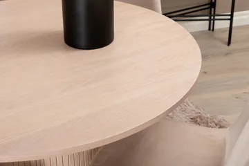 Biana Spisegruppe 100 cm Rund inkl. 4 Pontus Stoler - Beige/Svart - Møbler - Bord - Spisegruppe