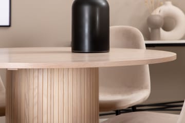 Biana Spisegruppe 100 cm Rund inkl. 4 Pontus Stoler - Beige/Svart - Møbler - Bord - Spisegruppe