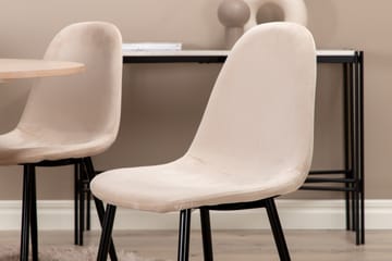 Biana Spisegruppe 100 cm Rund inkl. 4 Pontus Stoler - Beige/Svart - Møbler - Bord - Spisegruppe