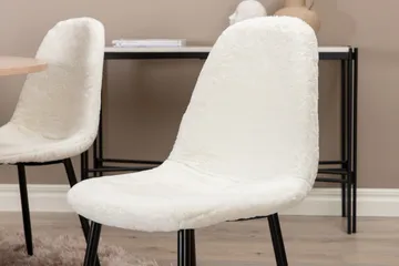 Biana Spisegruppe 100 cm Rund inkl. 4 Pontus Stoler - Beige/Hvit/Svart - Møbler - Bord - Spisegruppe