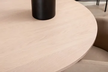 Biana Spisegruppe 110 cm Rund inkl. 4 Berita Stoler - Beige/Svart - Møbler - Bord - Spisegruppe