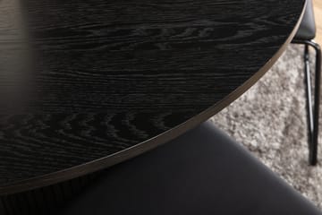 Biana Spisegruppe 110 cm Rund inkl. 4 Kenth Stoler - Svart/Kunstlær - Møbler - Bord - Spisegruppe