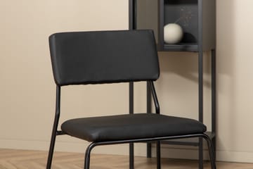 Biana Spisegruppe 110 cm Rund inkl. 4 Kenth Stoler - Svart/Kunstlær - Møbler - Bord - Spisegruppe