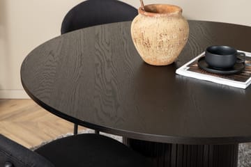 Biana Spisegruppe 110 cm Rund inkl. 4 Moncoll Stoler - Svart - Møbler - Bord - Spisegruppe