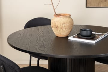 Biana Spisegruppe 110 cm Rund inkl. 4 Moncoll Stoler - Svart - Møbler - Bord - Spisegruppe