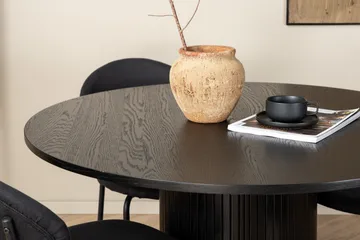 Biana Spisegruppe 110 cm Rund inkl. 4 Moncoll Stoler - Svart - Møbler - Bord - Spisegruppe