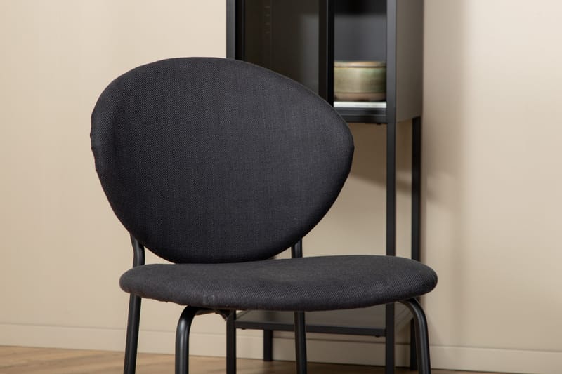 Biana Spisegruppe 110 cm Rund inkl. 4 Moncoll Stoler - Svart - Møbler - Bord - Spisegruppe