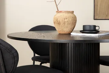 Biana Spisegruppe 110 cm Rund inkl. 4 Moncoll Stoler - Svart - Møbler - Bord - Spisegruppe