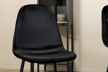 Biana Spisegruppe 110 cm Rund inkl. 4 Pontus Stoler - Svart - Møbler - Bord - Spisegruppe