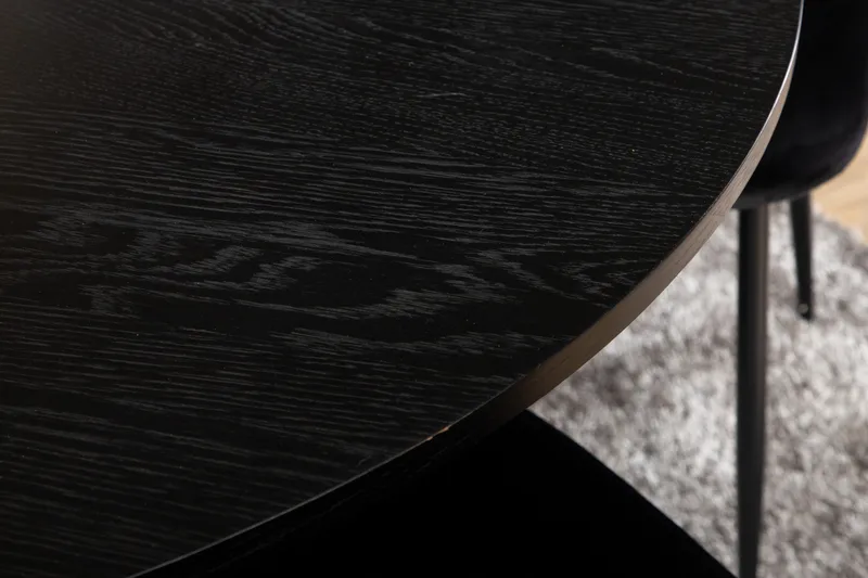 Biana Spisegruppe 110 cm Rund inkl. 4 Pontus Stoler - Svart - Møbler - Bord - Spisegruppe