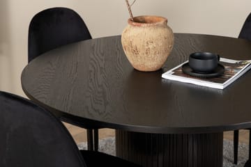 Biana Spisegruppe 110 cm Rund inkl. 4 Pontus Stoler - Svart - Møbler - Bord - Spisegruppe