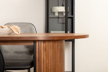 Biana Spisegruppe 200 cm Oval inkl. 4 Emsa Stoler - Valnøttbrun/Lysegrå/Svart - Møbler - Bord - Spisegruppe