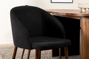 Biana Spisegruppe 200 cm Oval inkl. 4 Kullersbro Stoler - Valnøttbrun/Svart/Brun - Møbler - Bord - Spisegruppe