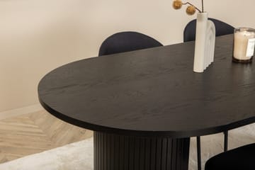 Biana Spisegruppe 200 cm Oval inkl. 4 Moncoll Stoler - Svart - Møbler - Bord - Spisegruppe