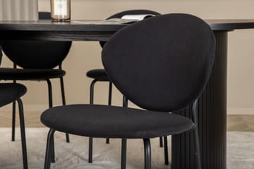 Biana Spisegruppe 200 cm Oval inkl. 4 Moncoll Stoler - Svart - Møbler - Bord - Spisegruppe