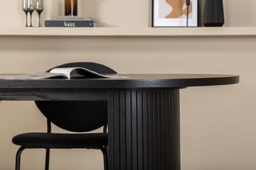 Biana Spisegruppe 200 cm Oval inkl. 4 Moncoll Stoler - Svart - Møbler - Bord - Spisegruppe