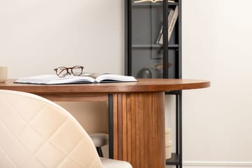 Biana Spisegruppe 200 cm Oval inkl. 4 Velvets Stoler - Valnøttbrun/Svart - Møbler - Bord - Spisegruppe