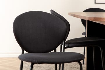 Biana Spisegruppe 200 cm Oval inkl. 6 Moncoll Stoler - Valnøtt/Svart - Møbler - Bord - Spisegruppe