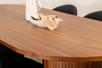 Biana Spisegruppe 200 cm Oval inkl. 6 Moncoll Stoler - Valnøtt/Svart - Møbler - Bord - Spisegruppe