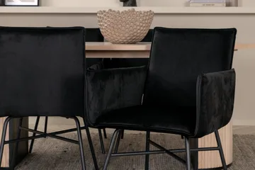 Bianca ovalt Spisebord med 4stk Pippi Spisestol - Møbler - Bord - Spisegruppe