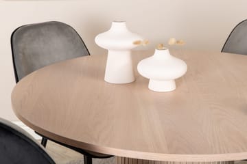 Bianca rundt spisebord med 4 Emma Spisestol - Møbler - Bord - Spisegruppe