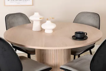 Bianca rundt spisebord med 4 Emma Spisestol - Møbler - Bord - Spisegruppe