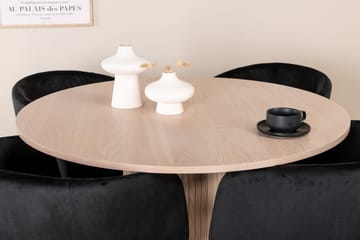 Bianca Rundt Spisebord med 4stk Berit Spisestol - Møbler - Bord - Spisegruppe