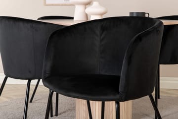 Bianca Rundt Spisebord med 4stk Berit Spisestol - Møbler - Bord - Spisegruppe