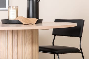 Bianca Rundt Spisebord med 4stk Kenth Spisestol - Møbler - Bord - Spisegruppe