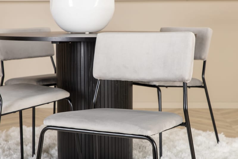 Bianca Rundt Spisebord med 4stk Kenth Spisestol - Møbler - Bord - Spisegruppe