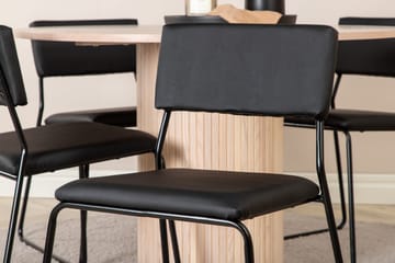 Bianca Rundt Spisebord med 4stk Kenth Spisestol - Møbler - Bord - Spisegruppe