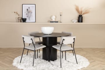 Bianca Rundt Spisebord med 4stk Kenth Spisestol - Møbler - Bord - Spisegruppe