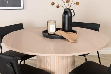 Bianca Rundt Spisebord med 4stk Kenth Spisestol - Møbler - Bord - Spisegruppe