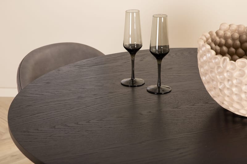 Bianca Rundt Spisebord med 4stk Velvet Spisestol - Møbler - Bord - Spisegruppe