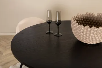 Bianca Rundt Spisebord med 4stk Velvet Spisestol - Møbler - Bord - Spisegruppe